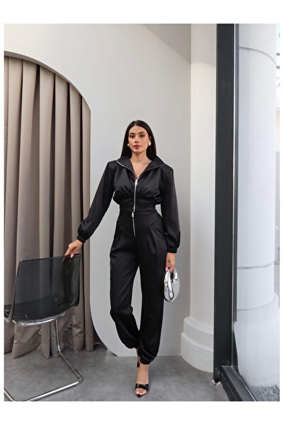 ESRAHELVACI Zipper Detail Padded Satin Set
