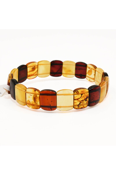 Generic Brand Mackintosh Amber Bracelet – Multicolor Square Beads 7.5g