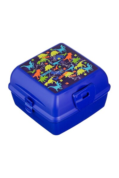 OEM Caserolă alimente copii pentru grădiniță, albastru, model dinozaur, compa...