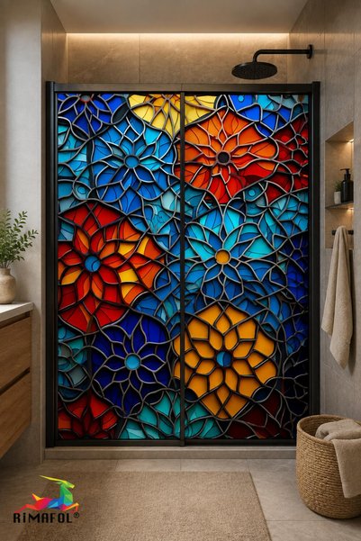 RİMAFOL Stained Glass Patterned Self-Adhesive Window Film