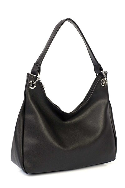 WİKİDAYS.S MODA TRENDİ Black Women's Medium Size Faux Leather Shoulder Bag Yt...