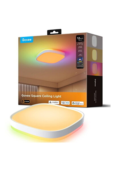 Govee 12inch RGBWW + RGBIC Square Smart Ceiling Light