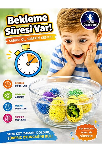 Rüya Gezegeni 20 Adet Suda Büyüyen Dinazor Yumurtası – 3 cm Çatlayan Sürpriz Dinazor Yumurta Hediyelik Oyuncak