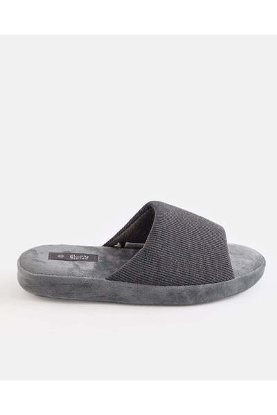 REDTAG Men Charcoal Textured Slippers