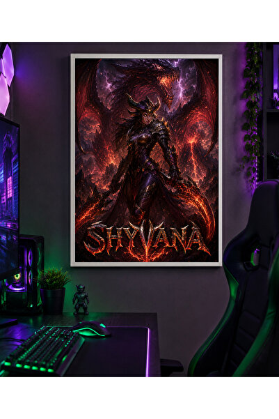 Miutic Print Studio Tablou Gaming League of Legends – Shyvana, Războinica Dra...
