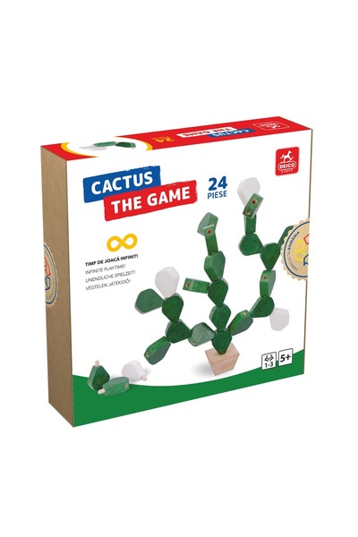 Deico Cactus – Joc de îndemânare cu 24 de piese din lemn