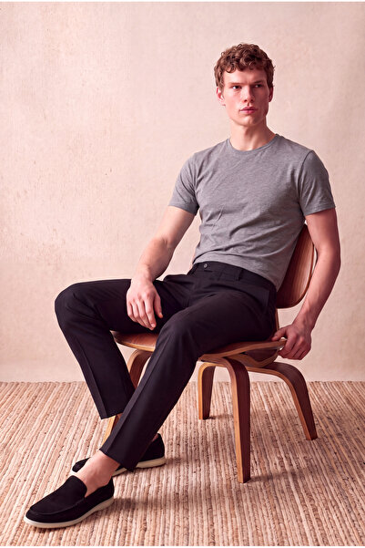 WESTMARK LONDON Men's Cotton/Modal Gray Short Sleeve Crew Neck Basic T-Shirt ...