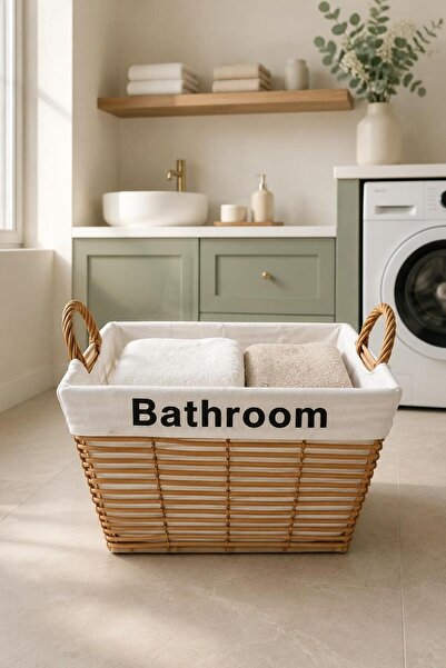 İLİVA 45 cm Premium Knitted Rectangular Organizer Basket – New Trend Fabric-L...