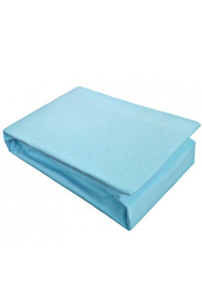 Generic Brand Cearceaf cu elastic, Jersey 160x200x30 cm, Albastru