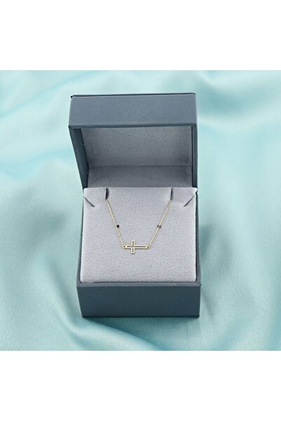 Bijuteria SORELLY Colier cu cruce din aur de 14k