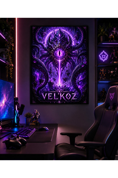 Miutic Print Studio Tablou Gaming League of Legends – Vel'Koz, Entitatea Void...