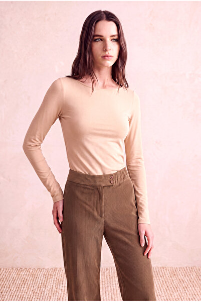 WESTMARK LONDON Γυναικεία μπλούζα από Modal/Βαμβάκι σε Nude Μπεζ απόχρωση με ...