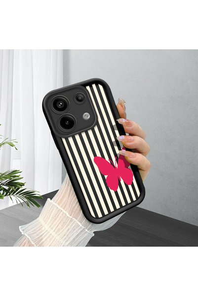 ucuc Redmi Note 13 Pro 5g Compatible Black Silicone Case with Black and White...