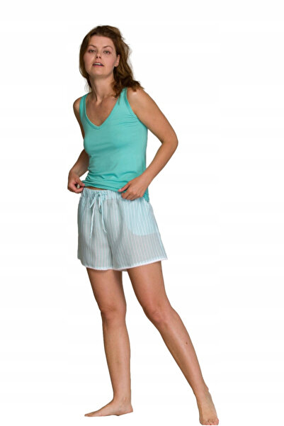 KEY Set pijamale scurte confortabile pentru dama, Key, Viscoza, Verde, M