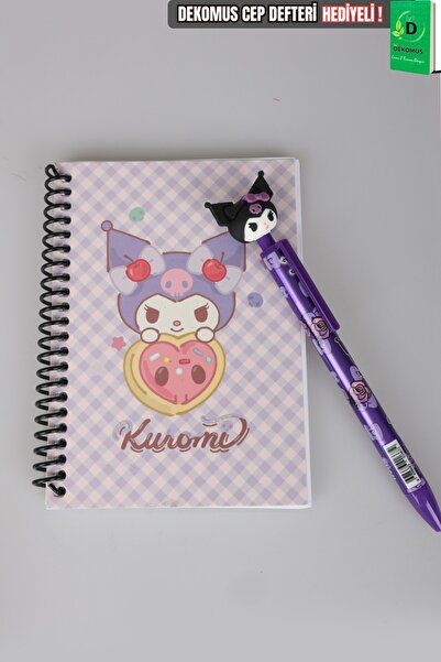 kuromi X Dekomus Licensed A6 Notepad and Figured Tip Pen Set