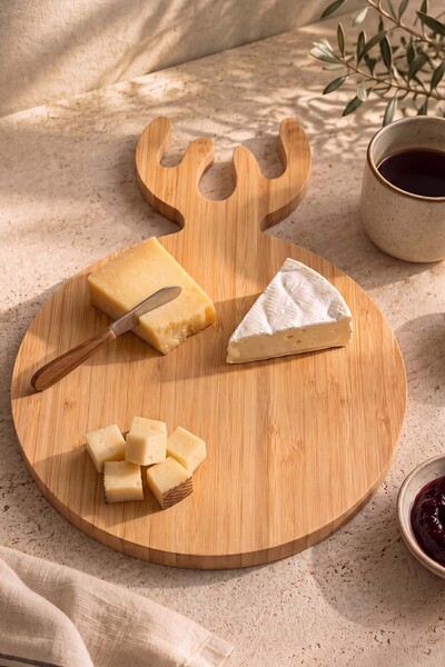 Rivaİstanbul Geyikli Bamboo Presentation Cutting Board 32 cm