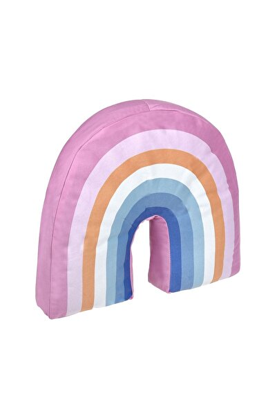 OEM Pernă decorativă copii, model curcubeu, decorativă, violet, 40x35cm – plu...