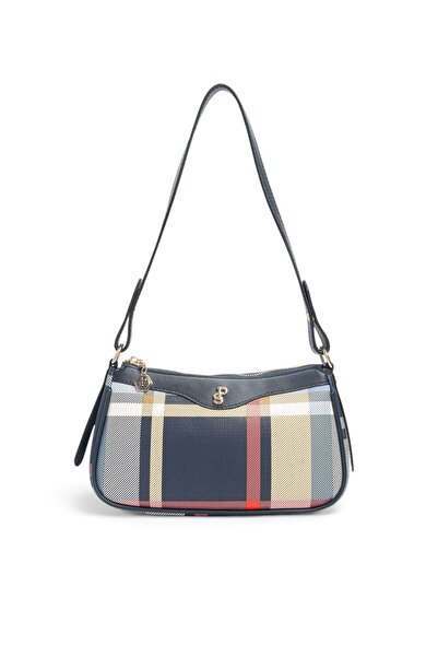 Silver Polo Navy Blue - Navy Blue Plaid Women's Crossbody Bag Sp1274