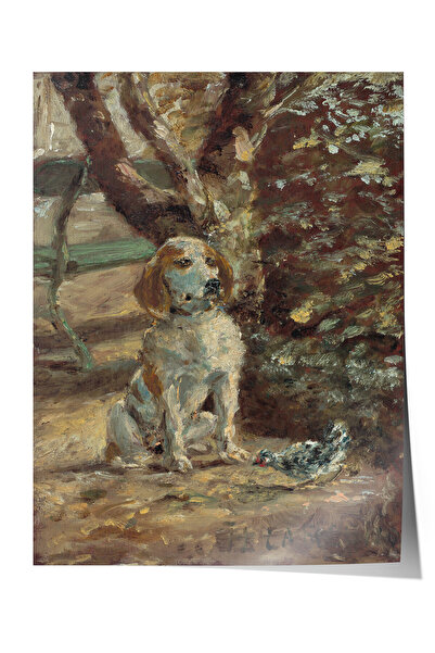 Zestia Poster Premium Toulouse Lautrec, Câine de vânătoare așezat sub copac, ...