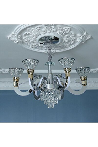 Danube Home Casablanca 2-Tier 12-LED Modern Crystal Chandelier with Remote 3 ...
