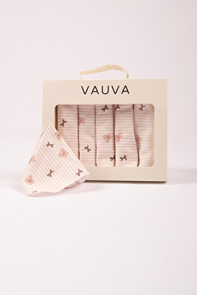 VAUVA %100 Pamuk Desenli Penye Bebek Ağız Mendil Seti - Yumuşak Dokulu Yenido...
