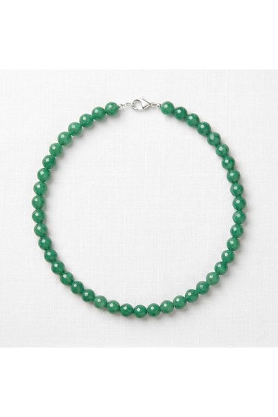 Günan Sertifikalı Doğal Yeşim (Jade) Taşı Gümüş Kolye