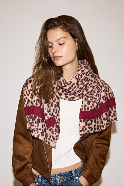 LEFTIES Leopar desenli şal