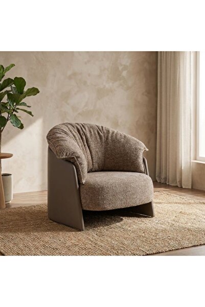 Danube Home Madelle 1 Seater Fabric Sofa Beige/Light Brown, Home Furniture Fo...
