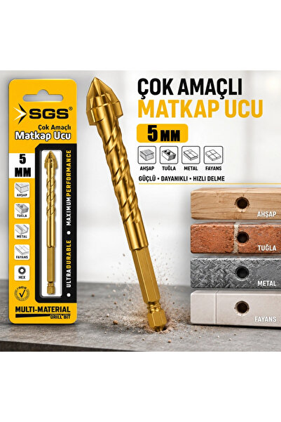 SGS Çok Amaçlı Matkap Ucu, 5mm, Hex