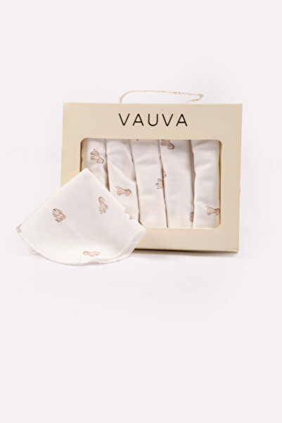 VAUVA %100 Pamuk Desenli Penye Bebek Ağız Mendil Seti - Yumuşak Dokulu Yenido...