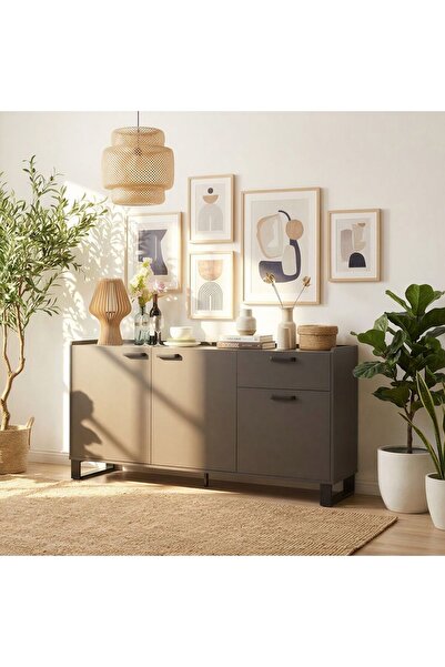Danube Home Wellington Stone Top Buffet Cabinet With 3Doors And 1Drawer White...