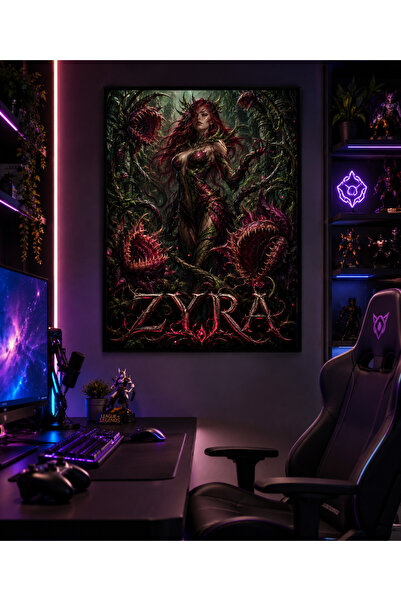 Miutic Print Studio Tablou Gaming League of Legends – Zyra, Regina Spinilor, ...