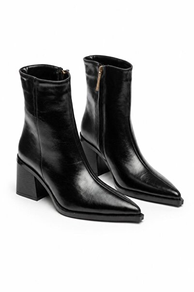 Solo Bag Women's Daily Stylish Elegant Pointed Heeled Stretch Form Zippered T...