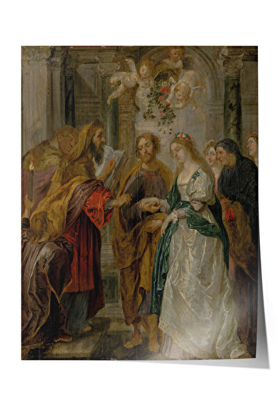 Zestia Poster Premium Clasic Baroc, Peter Paul Rubens, Cununarea Fecioarei Ma...