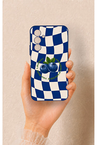 Vip Case Samsung A54 Uyumlu Yaban Mersini Desenli Silikon Kılıf