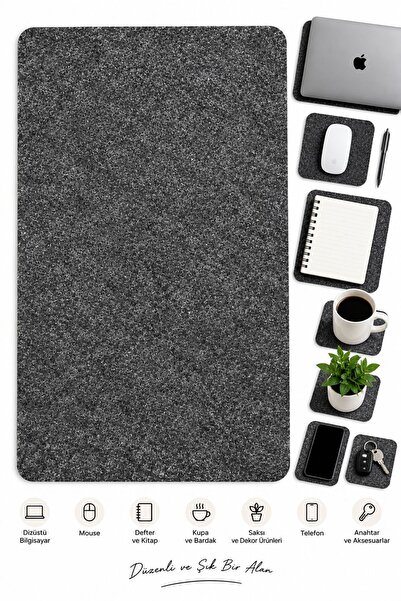 Erva aksesuar 3mm Keçe Altlık 60x40 cm Bilgisayar ve Mutfak Tezgahı Koruyucu ...