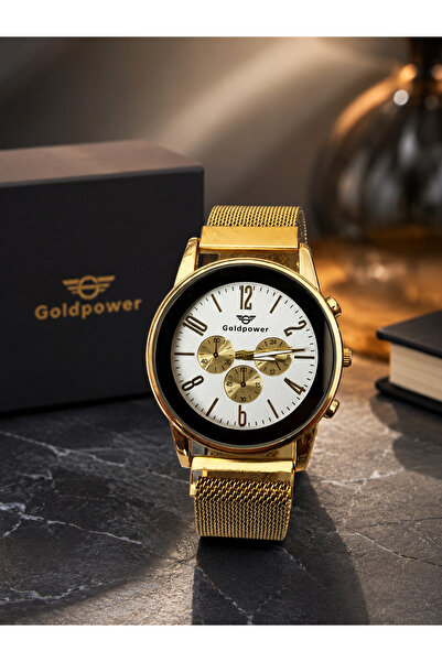 Goldpower Unisex Wristwatch with Wicker Magnet Strap (Fits Any Wrist)