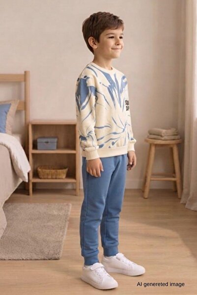 Zaziko Kids Boy's Tie-Dye Patterned School Casual Tracksuit Set Esf7037