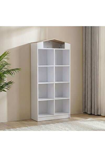 Danube Home Stanley Bookcase Sonoma Oak And White With 2-Year
