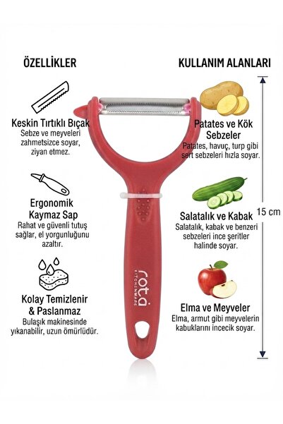 modalonga size ne lazım? مقشرة الفواكه والخضروات (15 سم)