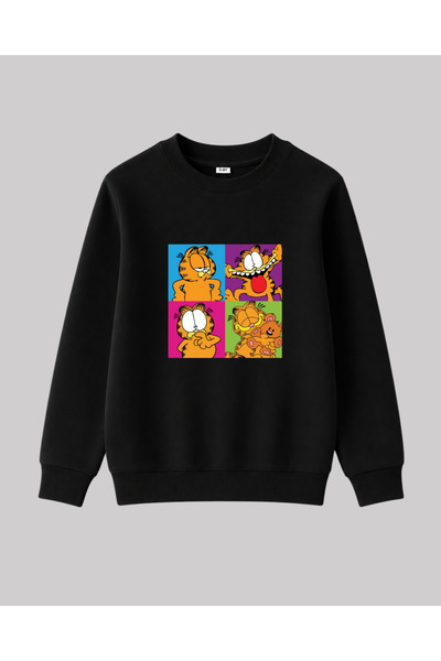 haha Hoodless Garfield Printed Sweatshirt for Kids