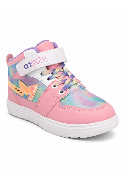 Girl's Pink Lilac Velcro Sneakers