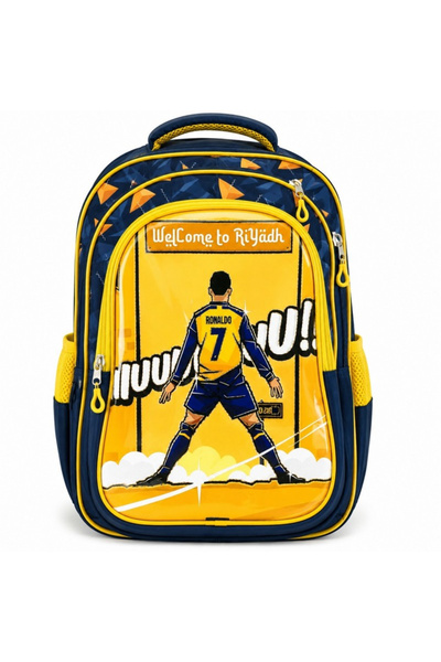 Royal Rucsac școlar - Cristiano Ronaldo în echipamentul echipei Al-Nassr cu m...