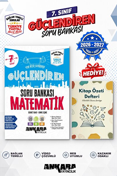 Ankara Yayıncılık 7.Sınıf Güçlendiren Matematik Soru Bankası | 2026/27 Bağlam...