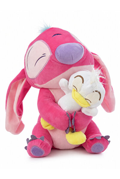 farddad Stitch Tarzı Kucağında Minik Ördekli Peluş Oyuncak, Yumuşak Uyku Arka...