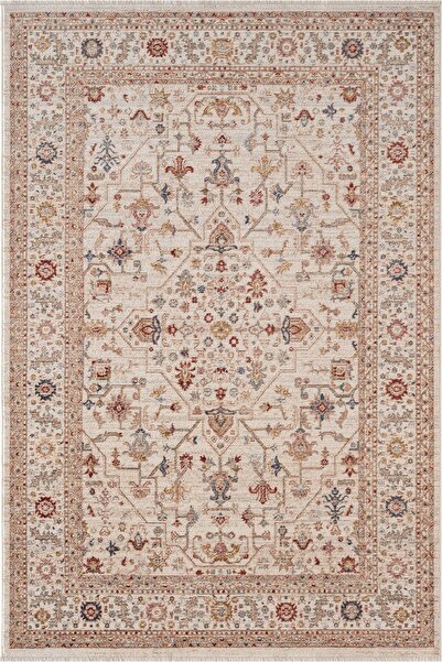 Karmen Halı Focus FO002R Krem Renkli Vintage Modern Salon Koridor Yatak ve Ot...
