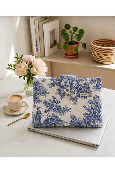 GÖKDAĞ BEDDING Handmade Toile Pattern Quilted Laptop Cover