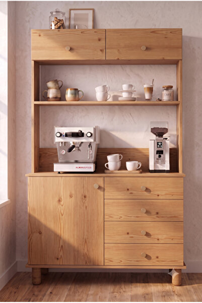 umondesign Kahve Köşesi Coffee Bar Dolabı Çekmeceli Raflı Mutfak Çok Amaçlı D...