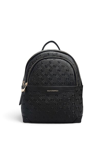 Silver Polo Black - Women's Backpack with Black Logo Sp1265