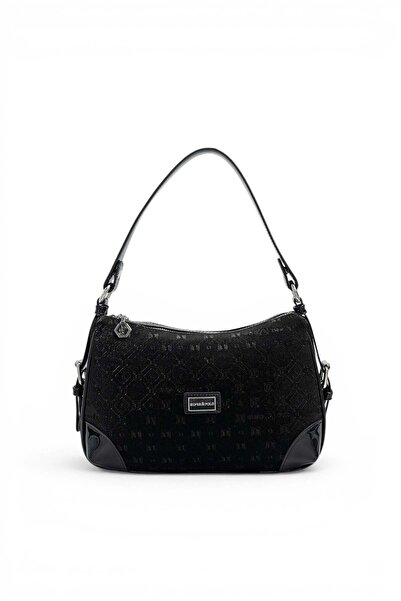 Silver Polo Black - Patent Leather Black Fashion Women's Shoulder Bag Sp1269